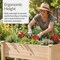 Best Choice Product 48x24x30in Raised Garden Bed, Elevated Wooden Planter for Yard w/ Foot Caps, Bed Liner